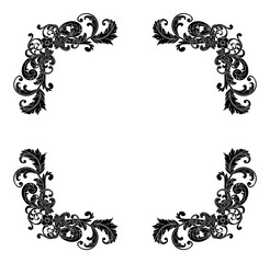 Decorative hand drawn classic vintage ornament Text Separator. Retro hand drawn text dividers victorian old frames. Text lines vintage border scribble dividing line elements doodle vector illustration