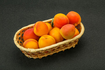 Fresh ripe sweet few apricots