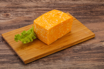 Marble cheese brick over board