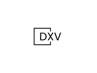 DXV Letter Initial Logo Design Vector Illustration