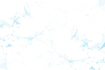 Geometric graphic background molecule and communication. Big data complex with compounds. Perspective backdrop. Minimal array Big data. Digital data visualization. Scientific illustration.