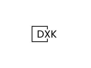 DXK Letter Initial Logo Design Vector Illustration