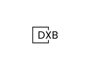 DXB Letter Initial Logo Design Vector Illustration