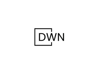 DWN Letter Initial Logo Design Vector Illustration