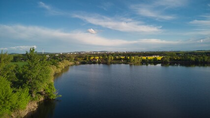 Hradistko lake from drone