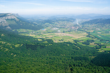 green valley in the basque country, spain
