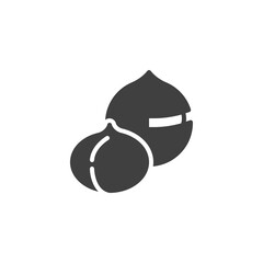 Macadamia nut vector icon