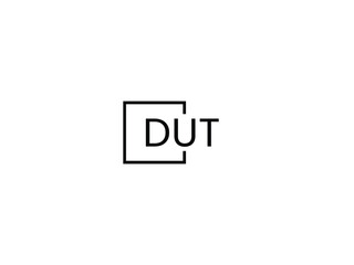 Fototapeta na wymiar DUT letter initial logo design vector illustration