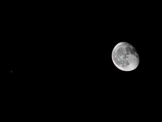 The Moon and Mars.