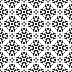 floral seamless pattern background.Geometric ornament for wallpapers and backgrounds. Black and white pattern. 