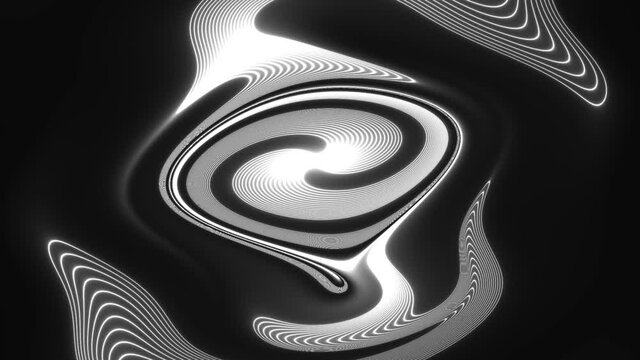 Fluid dynamic based line work, animation