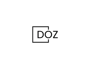 DOZ letter initial logo design vector illustration