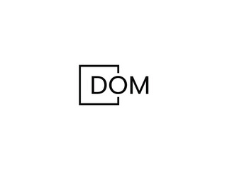 DOM letter initial logo design vector illustration
