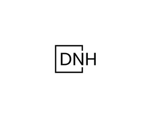 Obraz premium DNH letter initial logo design vector illustration