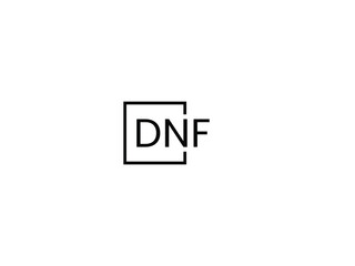 DNF letter initial logo design vector illustration