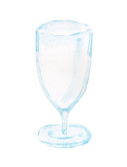 Watercolor image of wineglass for your design
