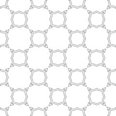 Vector pattern with symmetrical elements . Modern stylish abstract texture. Repeating geometric tiles from 

striped elements.Black and white pattern.