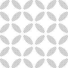 Fototapeta na wymiar Vector pattern with symmetrical elements . Modern stylish abstract texture. Repeating geometric tiles fromstriped elements.Black and white pattern.