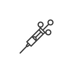 Laboratory syringe line icon