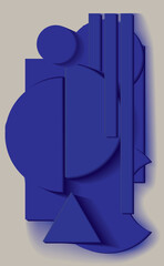 Abstract installation of geometric shapes