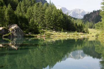 Fototapeta na wymiar Alpe Devero località turistica nell'Ossola