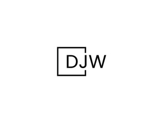 DJW letter initial logo design vector illustration