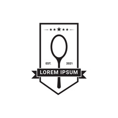 restaurant logo, there are elements of spoon