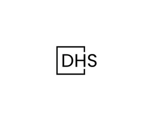 Obraz premium DHS Letter Initial Logo Design Vector Illustration