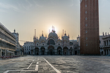 Obraz premium Morning view of the St Marc's Square in Venice, Italy