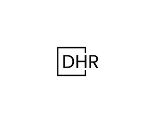 DHR Letter Initial Logo Design Vector Illustration