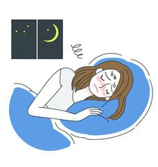 熱帯夜のイラスト