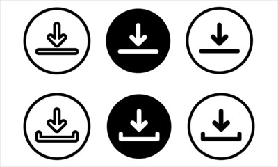 download icon set, download button Collection, Vector illustration.