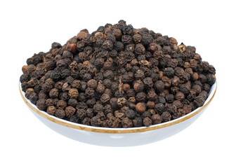 black pepper seed (piper nigrum) isolatedon white background