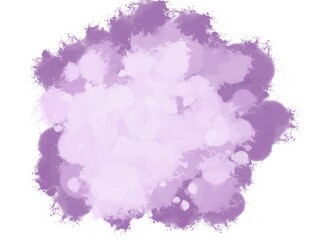 Abstract  violet watercolor on white background.This is watercolor splash.It is drawn by hand. Digital art illustration