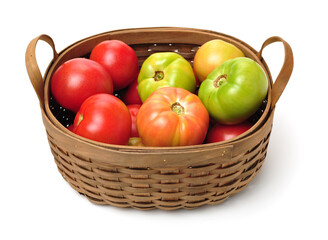 fresh tomato isolated on white background