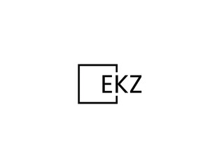 EKZ Letter Initial Logo Design Vector Illustration