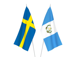 Sweden and Republic of Guatemala flags