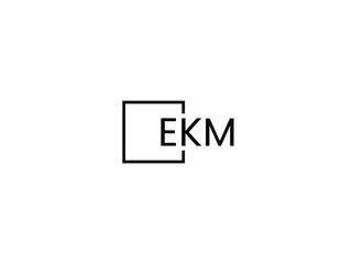 EKM Letter Initial Logo Design Vector Illustration