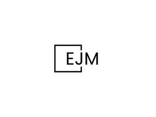 EJM Letter Initial Logo Design Vector Illustration