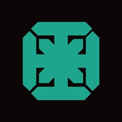 3d render of a symbol made of many spheres