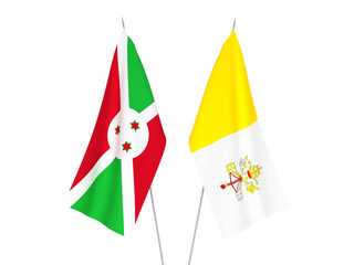 Vatican and Burundi flags