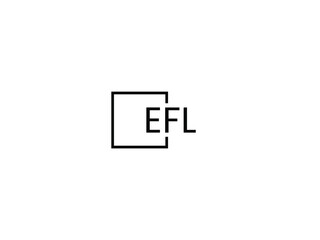 EFL Letter Initial Logo Design Vector Illustration
