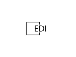 EDI Letter Initial Logo Design Vector Illustration