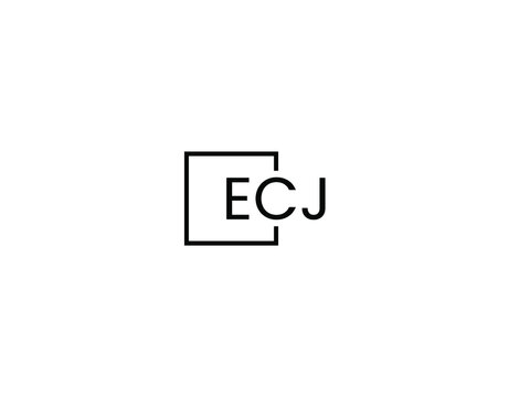 ECJ Letter Initial Logo Design Vector Illustration