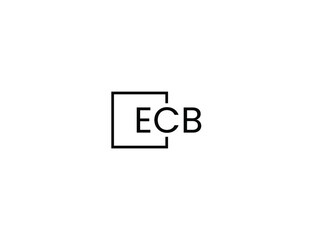 ECB Letter Initial Logo Design Vector Illustration