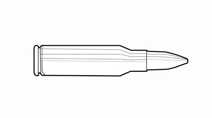 Bullet Icon. Vector black and white isolated illustration of a bullet