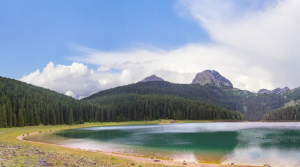 Black Lake in Durmitor National Park. Montenegro.