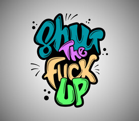 Qoute of lettering with flash vector illustration