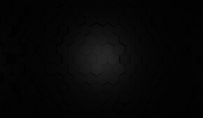 3d hexagon abstract background. Technological concept. beautiful texture dark background illustration