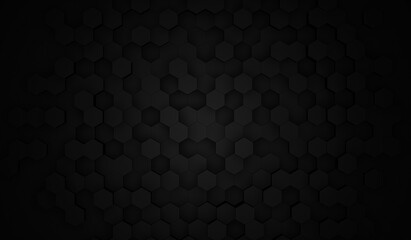 3d hexagon abstract background. Technological concept. beautiful texture dark background illustration